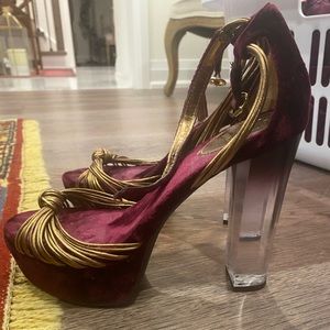 Beautiful Burgundy Velvet Heels